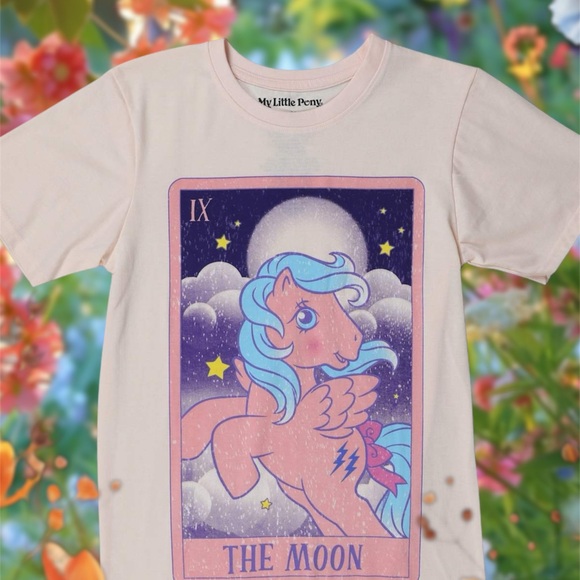 My Little Pony The Moon Tarot Card Graphic Tee Pink Short Sleeve Unisex Large - Picture 8 of 9